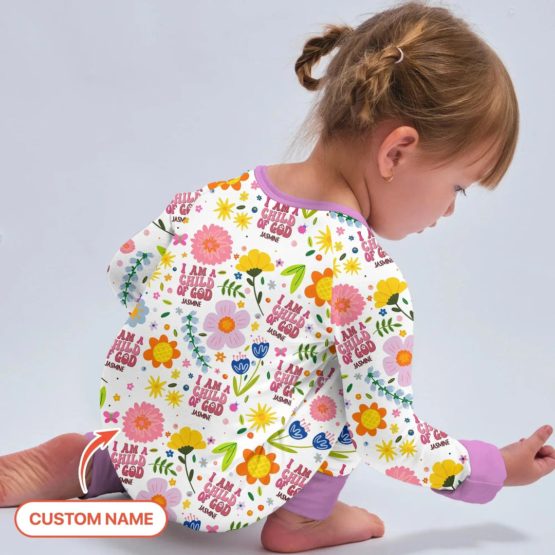 I Am A Child Of God Custom Name Girl Convertible Zippy , I Am A Child Of God Custom Name Girl Convertible Zippy - 0-3M