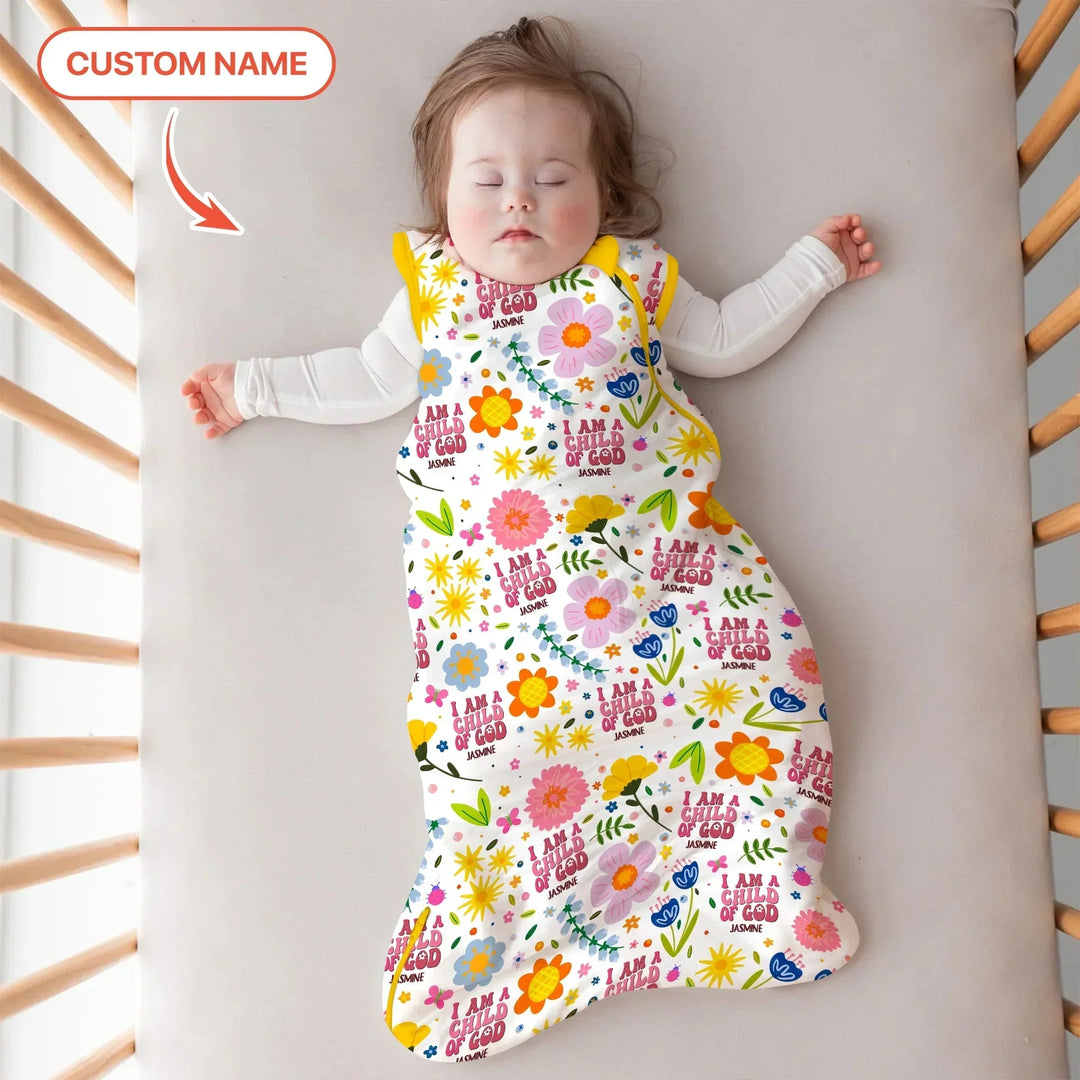I Am A Child Of God Custom Name Girl Sleep Bag , I Am A Child Of God Custom Name Girl Sleep Bag - XS / 0.5 TOG