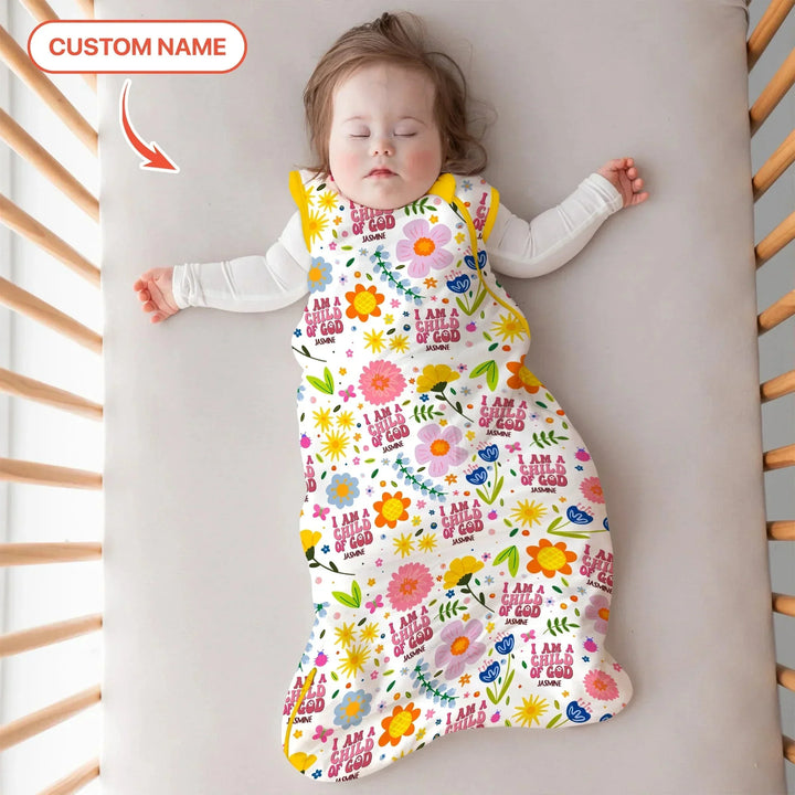 I Am A Child Of God Custom Name Girl Sleep Bag , I Am A Child Of God Custom Name Girl Sleep Bag - XS / 0.5 TOG