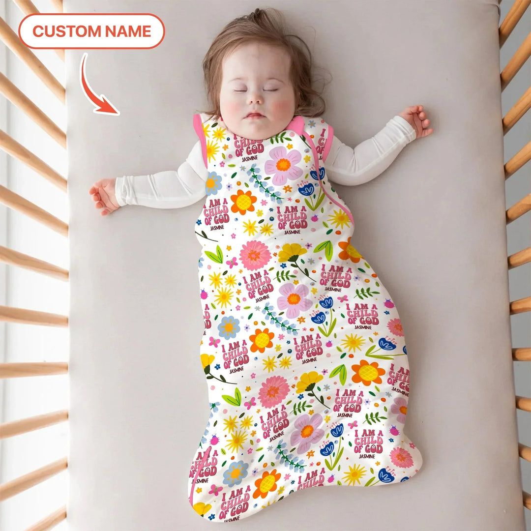 I Am A Child Of God Custom Name Girl Sleep Bag , I Am A Child Of God Custom Name Girl Sleep Bag - XS / 0.5 TOG