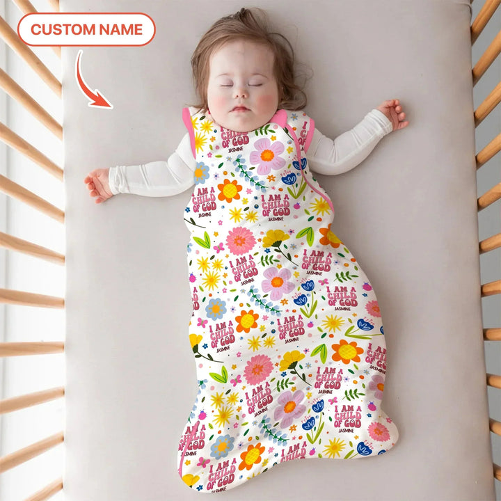 I Am A Child Of God Custom Name Girl Sleep Bag , I Am A Child Of God Custom Name Girl Sleep Bag - XS / 0.5 TOG