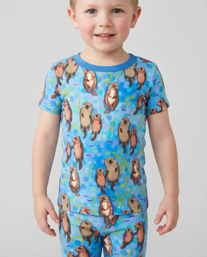 Otterly Together Bamboo Two Piece Short Sleeve Pajama Set