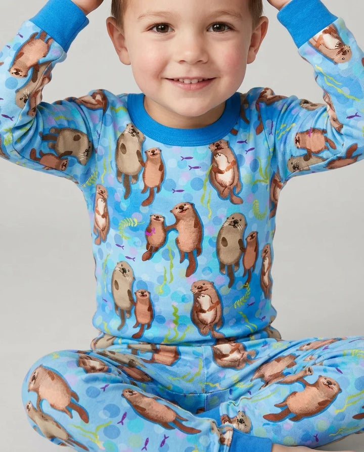 Otterly Together Bamboo Two Piece Long Sleeve Pajama Set