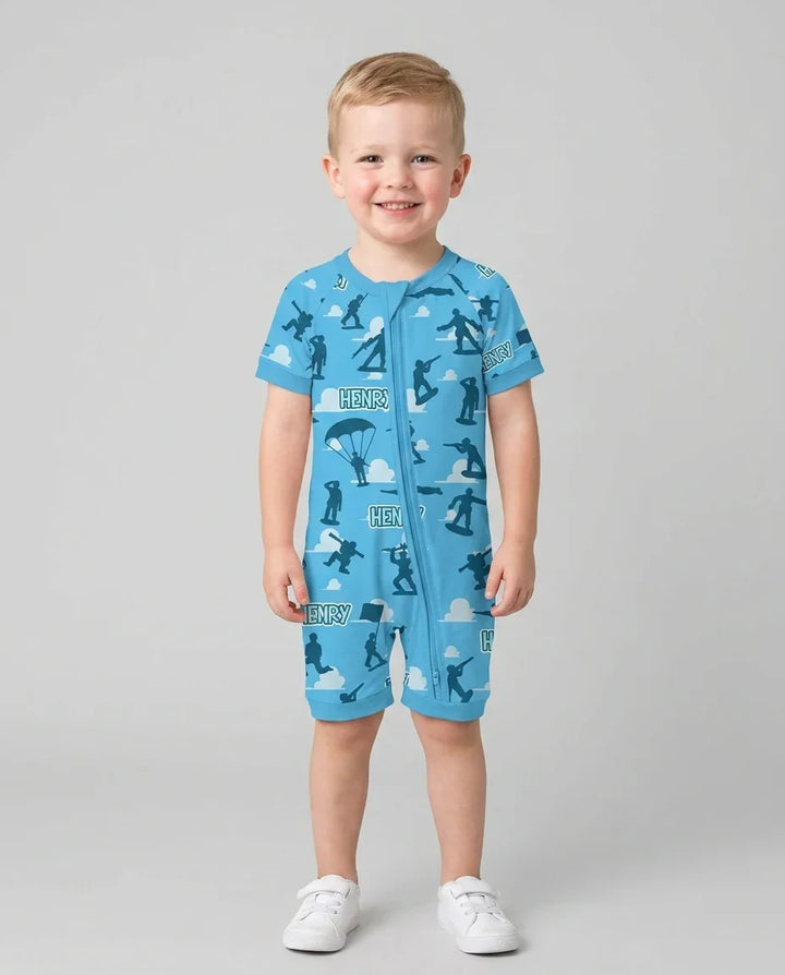 Army Men Memorial Day Bamboo Shorty Zippy