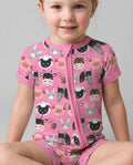 Farm Friends Family Matching Bamboo Shorty Zippy