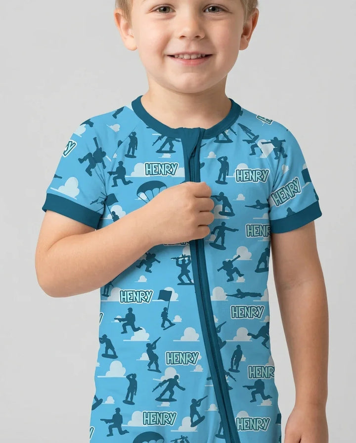 Army Men Memorial Day Bamboo Shorty Zippy
