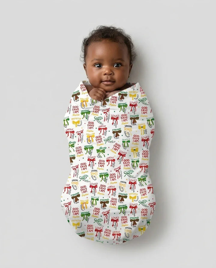 Juneteenth God Says I AM swaddle blanket