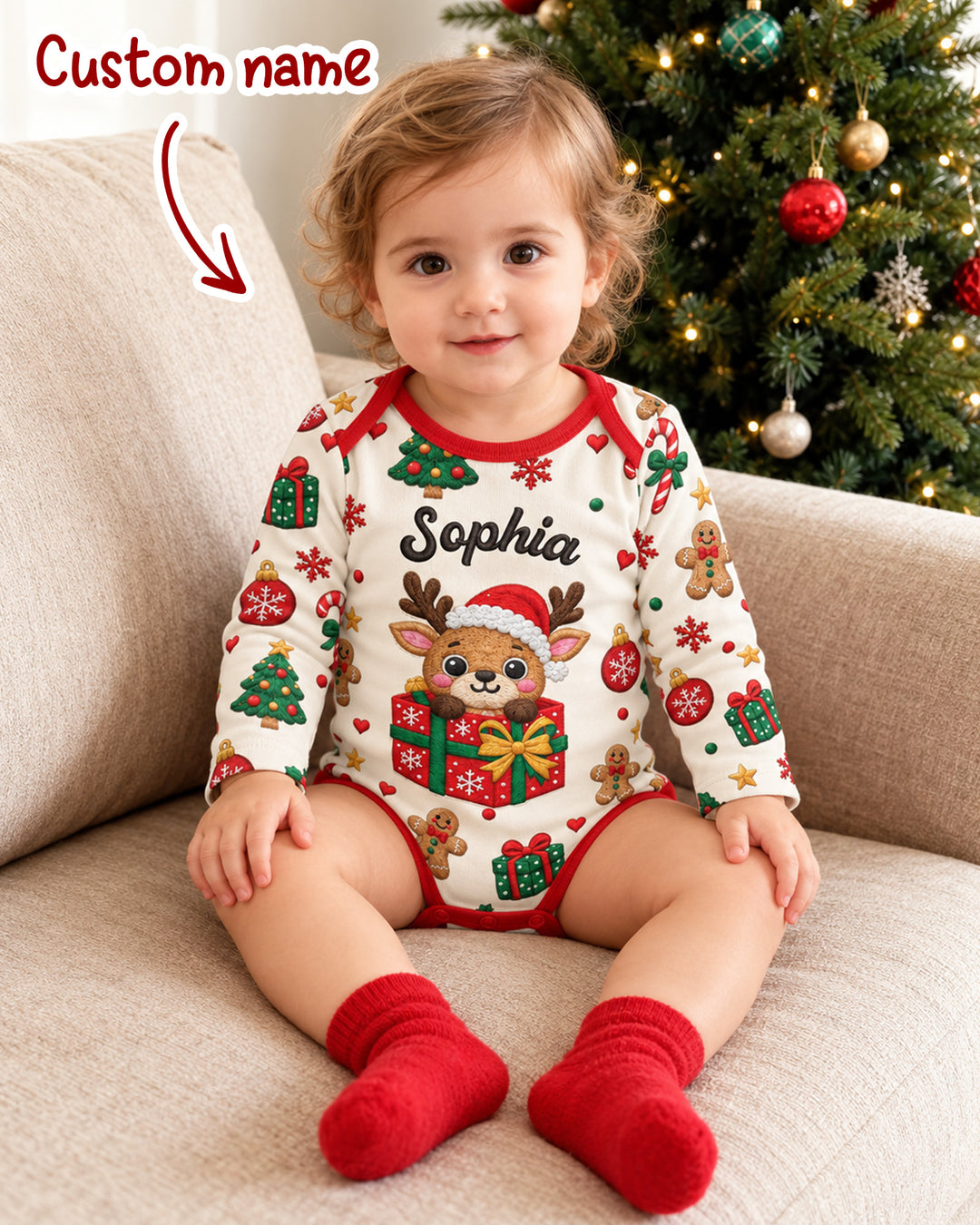 Little Reindeer Surprise Bamboo Bodysuit