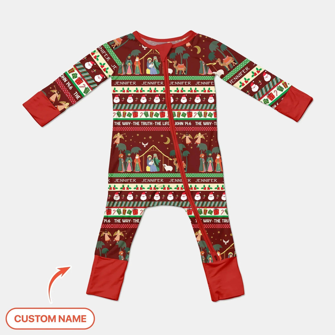 Jesus The Way The Truth The Life Custom Name Convertible Zippy , Jesus The Way The Truth The Life Custom Name Convertible Zippy - 0-3M