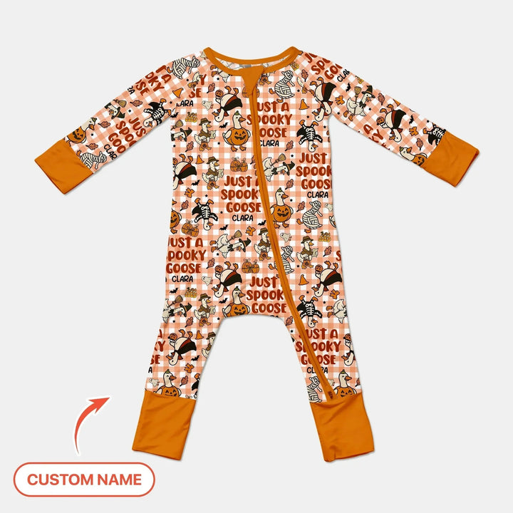 Just A Spooky Goose Custom Name Girl Version Convertible Zippy , Just A Spooky Goose Custom Name Girl Version Convertible Zippy - 0-3M