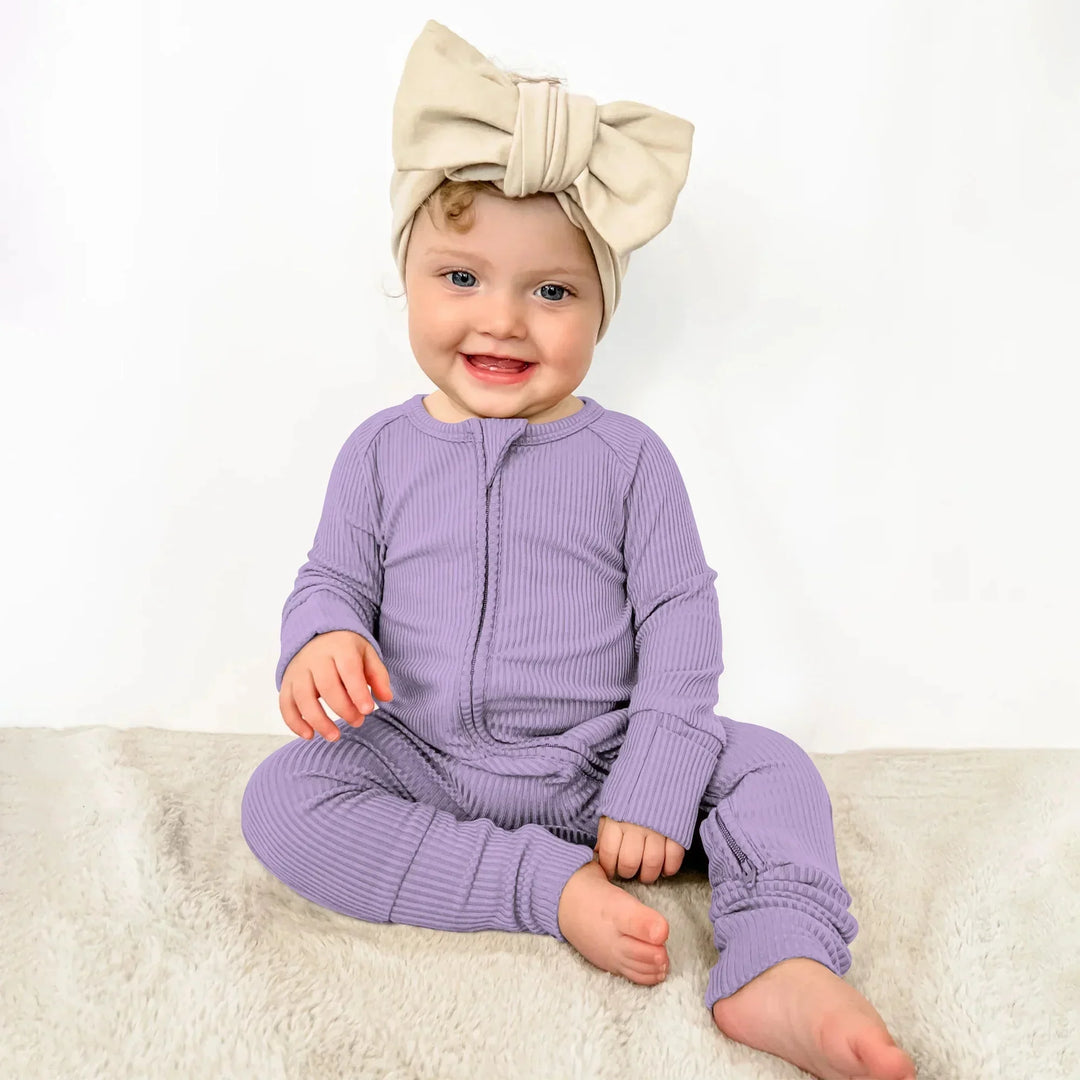 Lavender Ribbed Convertible Zippy , Lavender Ribbed Convertible Zippy - 0-3M