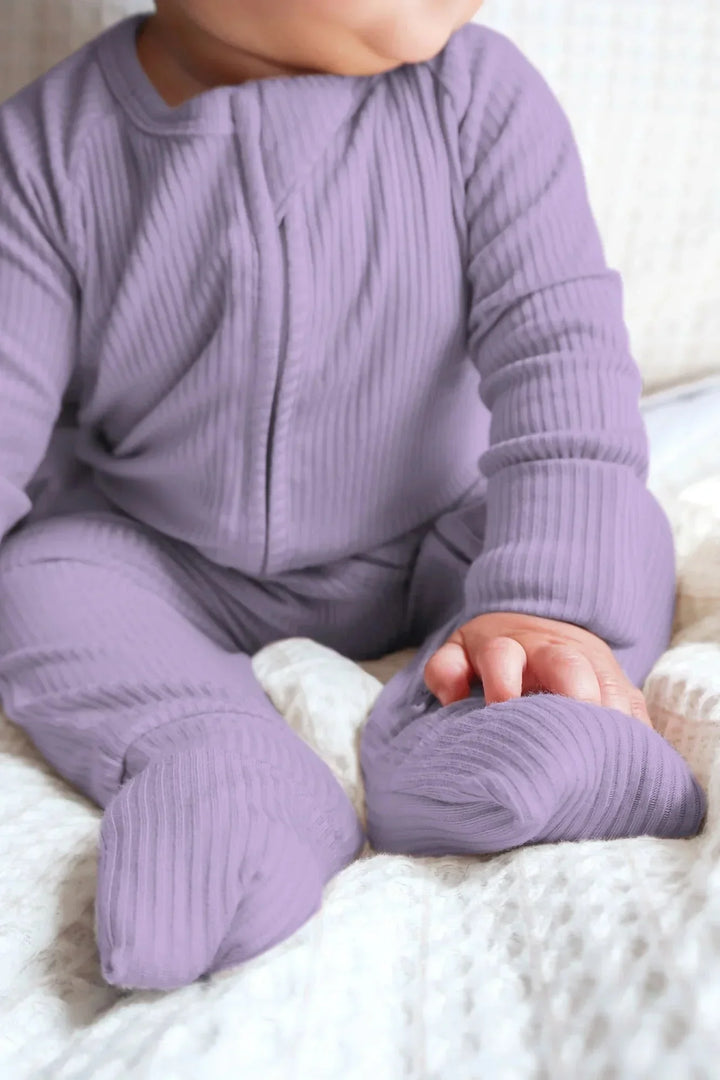 Lavender Ribbed Convertible Zippy , Lavender Ribbed Convertible Zippy - 0-3M