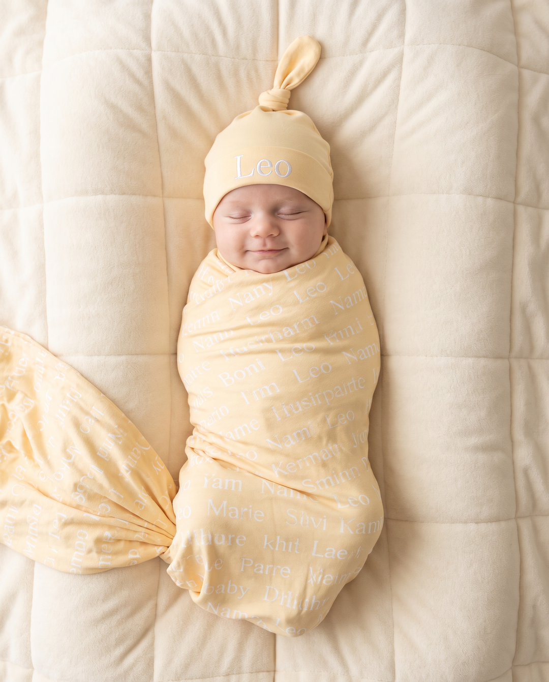 Personalized Baby Name Bamboo Swaddle Blanket