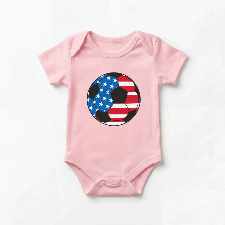Patriotic Soccer Ball Bamboo Bodysuit