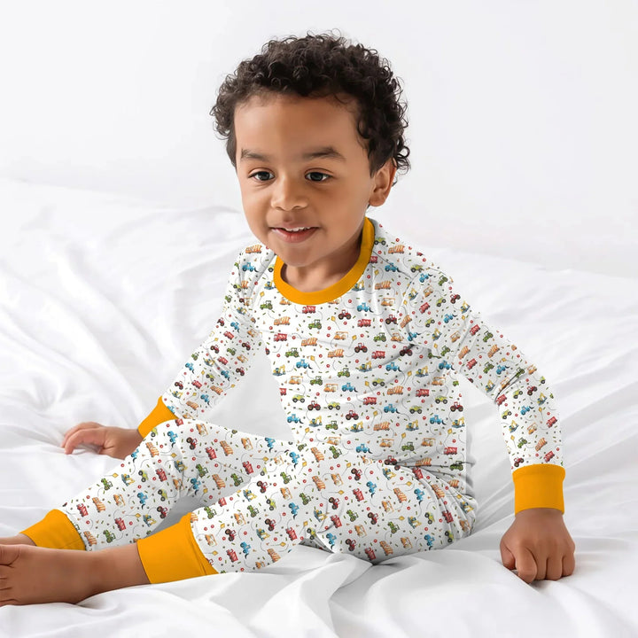 Little Construction Heroes Two Piece Long Sleeve Pajama Set , Little Construction Heroes Two Piece Long Sleeve Pajama Set - 12-18M