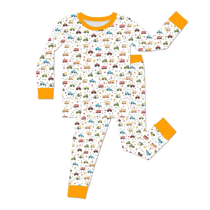 Little Construction Heroes Two Piece Long Sleeve Pajama Set , Little Construction Heroes Two Piece Long Sleeve Pajama Set - 12-18M