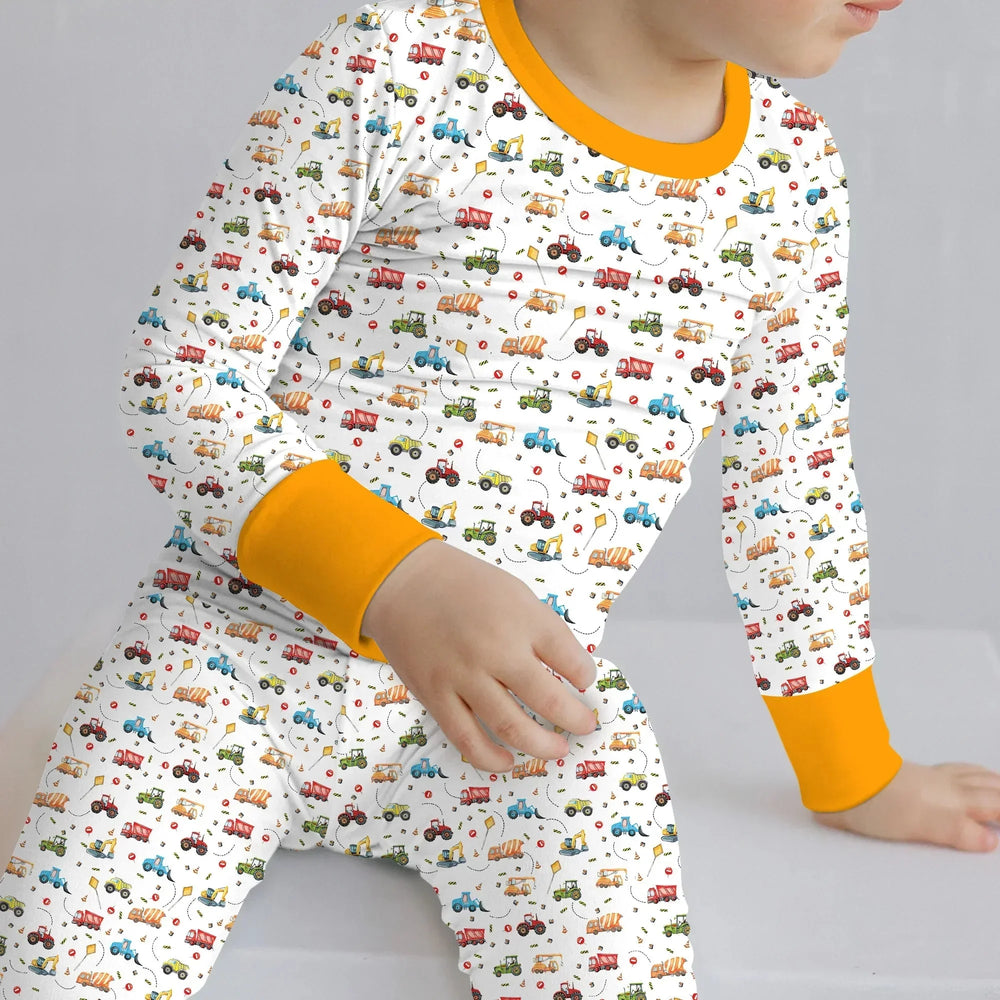 Little Construction Heroes Two Piece Long Sleeve Pajama Set , Little Construction Heroes Two Piece Long Sleeve Pajama Set - 12-18M