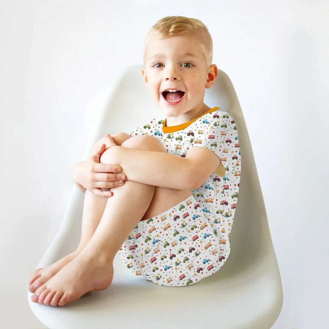 Little Construction Heroes Two Piece Short Sleeve Shorts Pajama Set , Little Construction Heroes Two Piece Short Sleeve Shorts Pajama Set - 12-18M