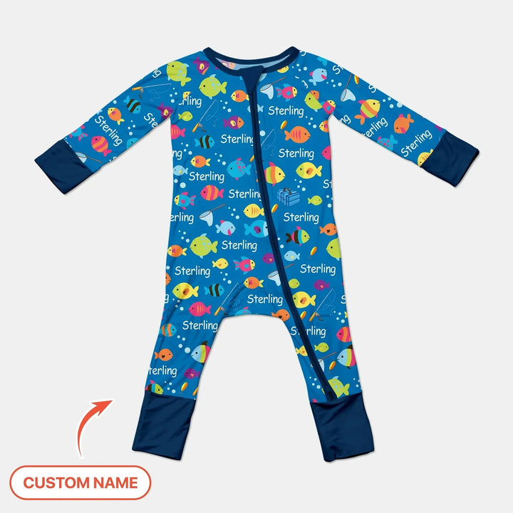 Little Fisher’s Adventure Custom Name Convertible Zippy , Little Fisher’s Adventure Custom Name Convertible Zippy - 0-3M