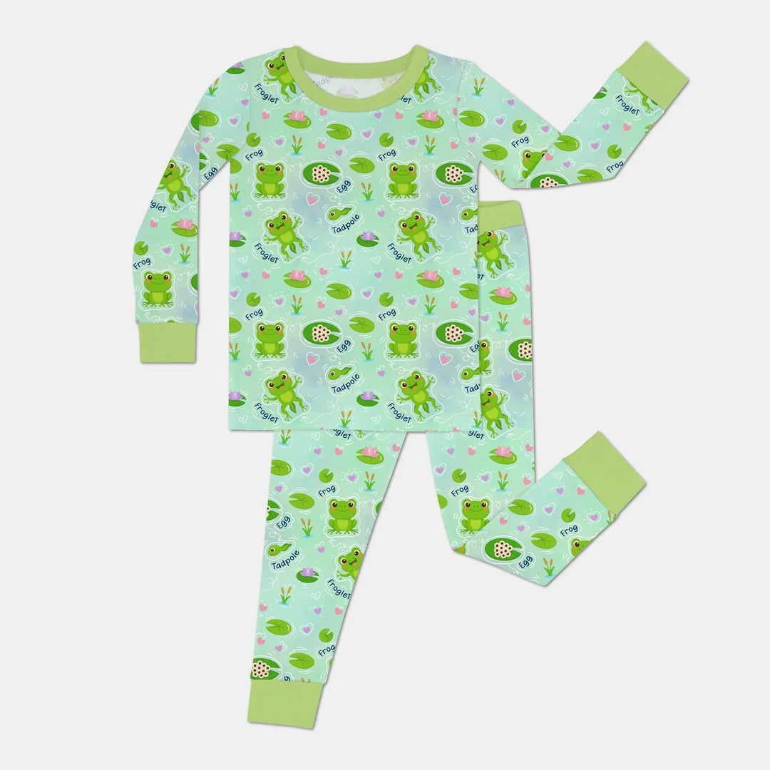 Little Wonders From Tadpole to Frog Two Piece Long Sleeve Pajama Set , Little Wonders From Tadpole to Frog Two Piece Long Sleeve Pajama Set - 12-18M