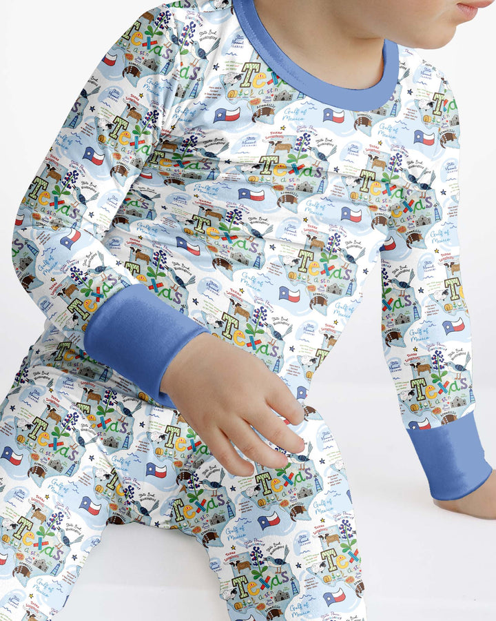 Template Bamboo Two Piece Long Sleeve Pyjamas Set