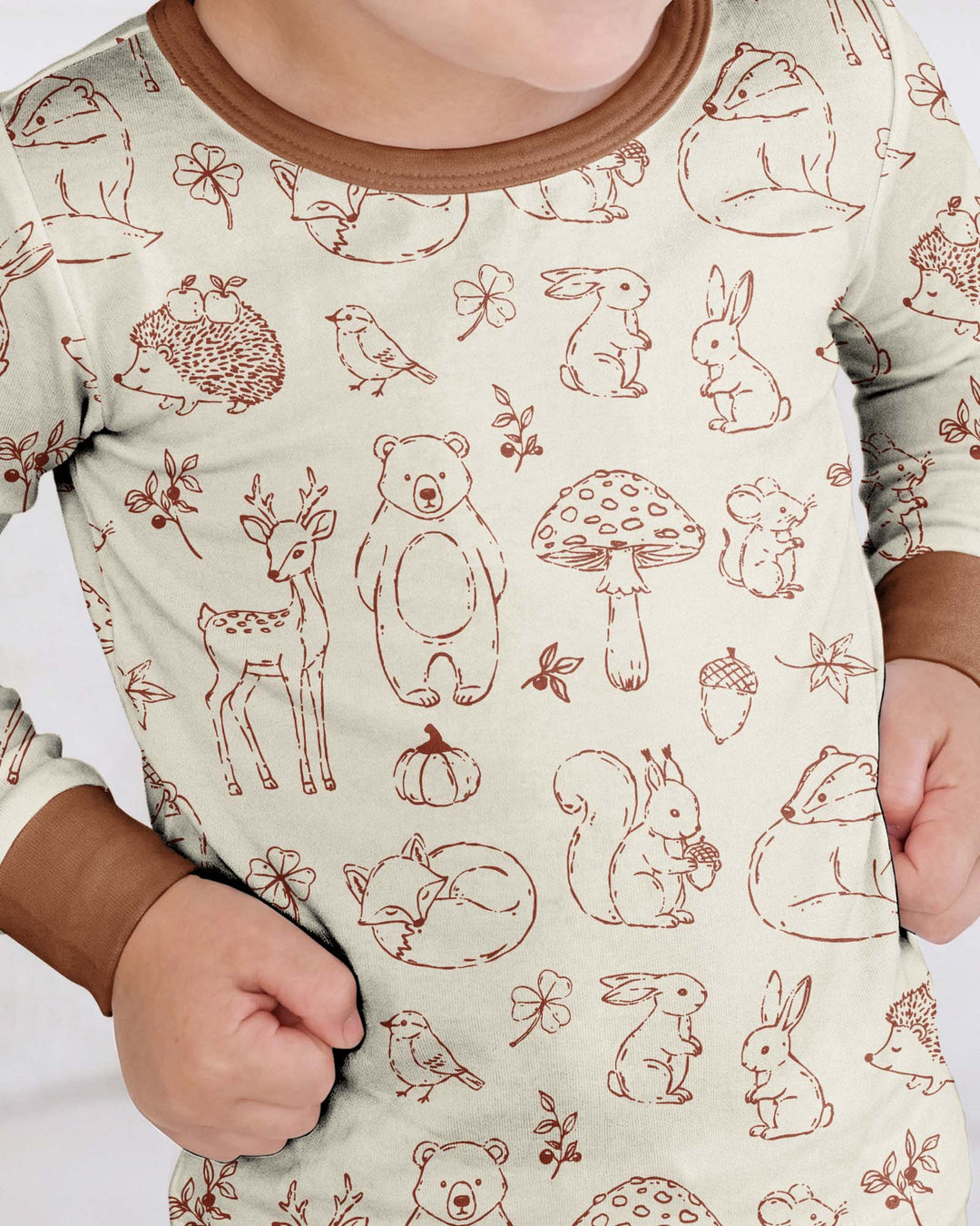 Template Bamboo Two Piece Long Sleeve Pyjamas Set