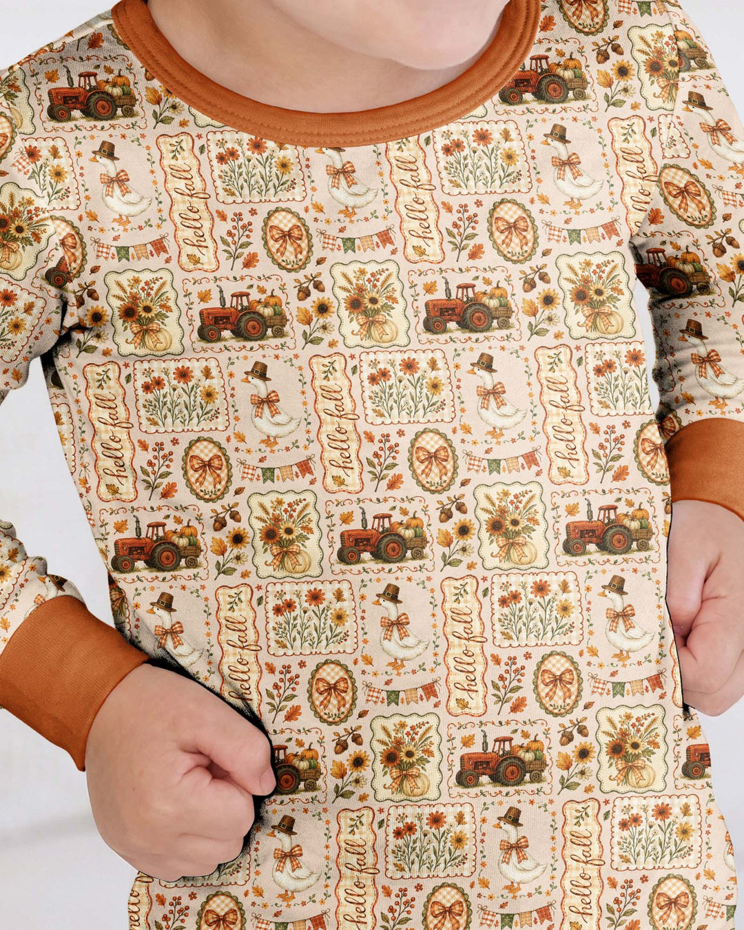 Template Bamboo Two Piece Long Sleeve Pyjamas Set