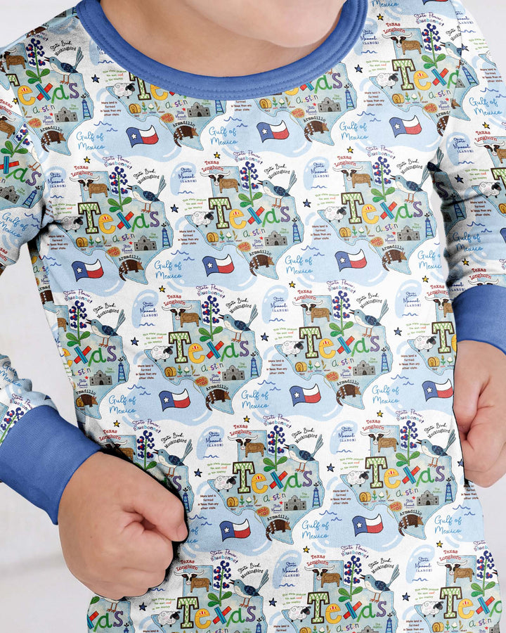 Template Bamboo Two Piece Long Sleeve Pyjamas Set
