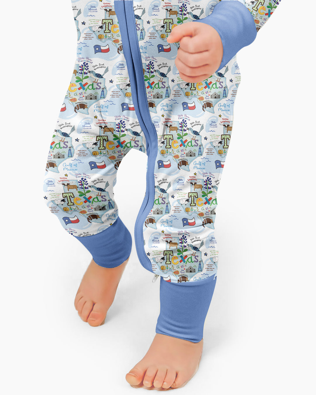 Texas Map Family Matching Bamboo Convertible Zippy