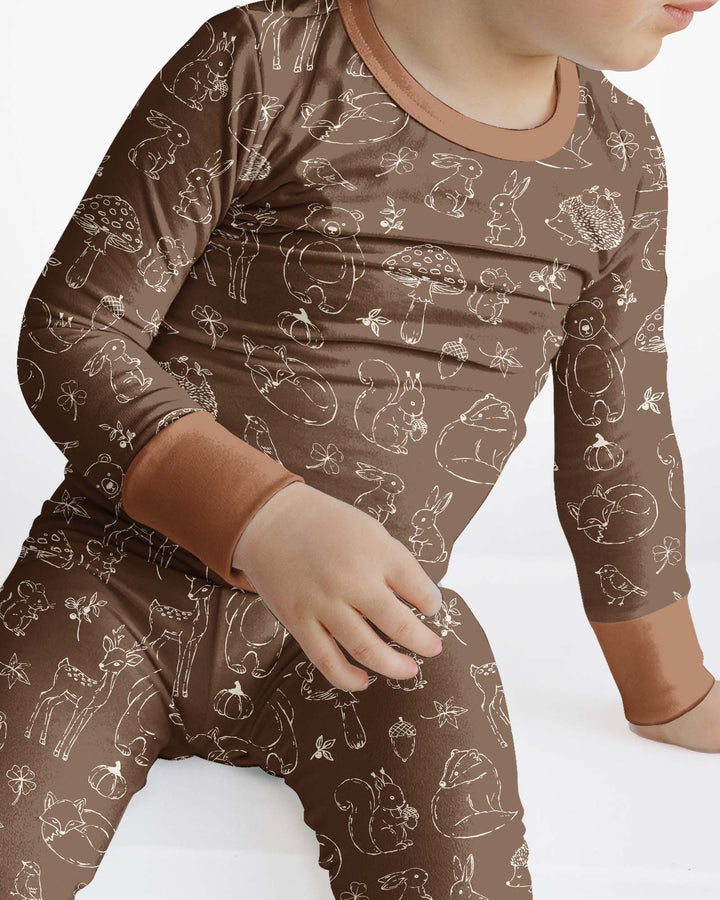Template Bamboo Two Piece Long Sleeve Pyjamas Set