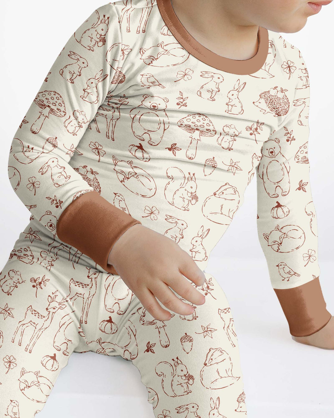 Template Bamboo Two Piece Long Sleeve Pyjamas Set