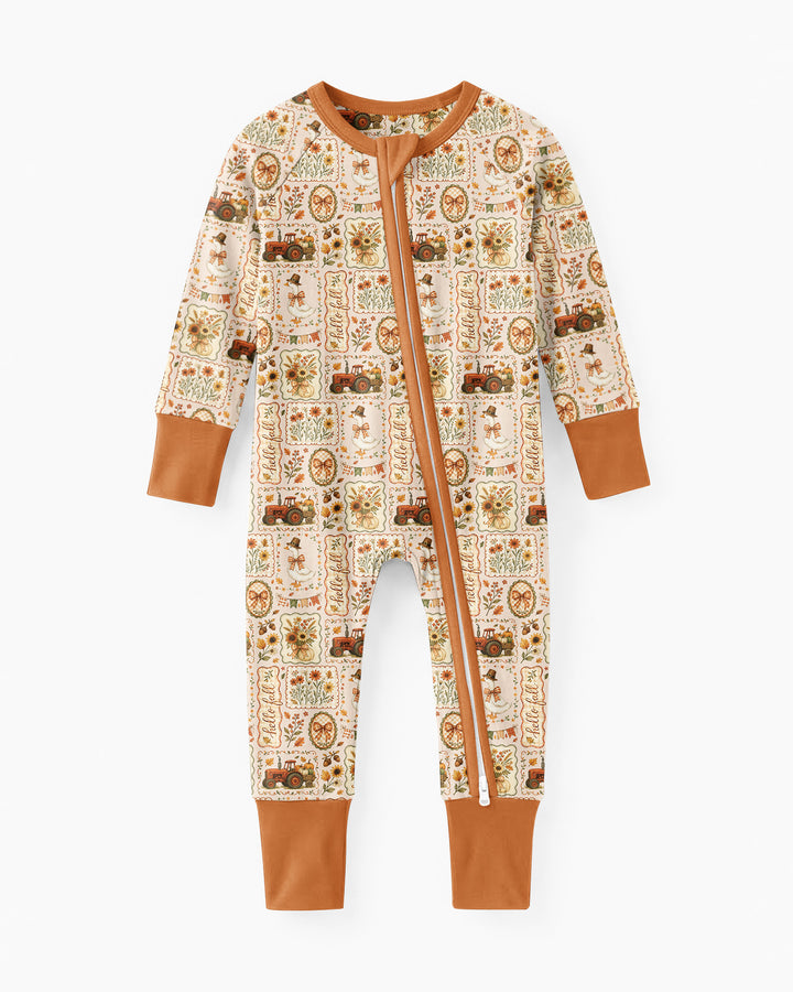 Farmhouse Fall Goose Family Matching Bamboo Convertible Zippy