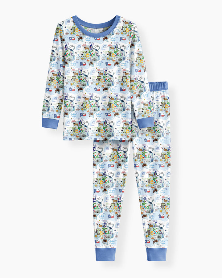 Template Bamboo Two Piece Long Sleeve Pyjamas Set
