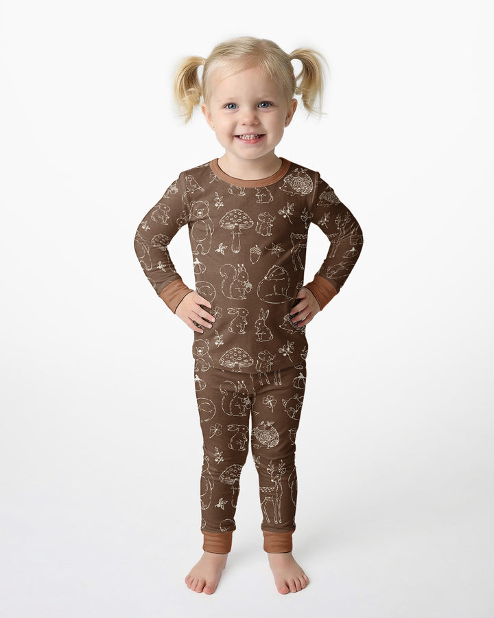 Template Bamboo Two Piece Long Sleeve Pyjamas Set