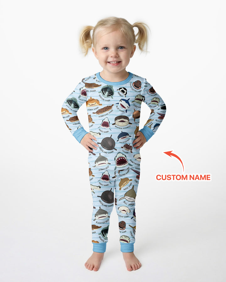 Template Bamboo Two Piece Long Sleeve Pyjamas Set