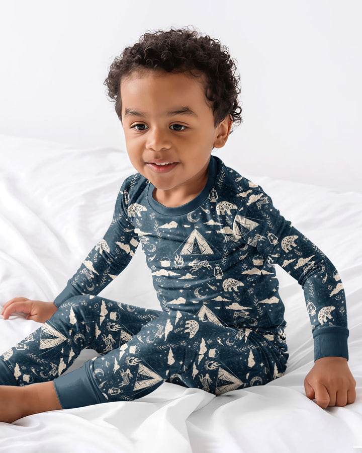 Template Bamboo Two Piece Long Sleeve Pyjamas Set