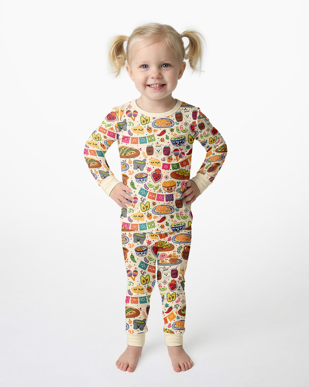 Template Bamboo Two Piece Long Sleeve Pyjamas Set