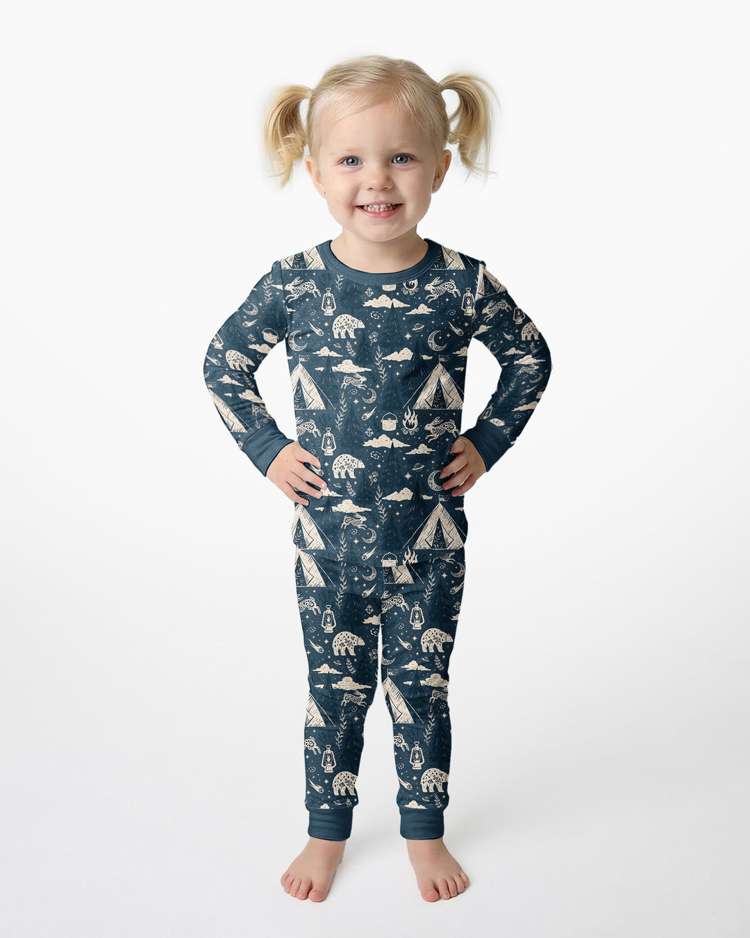 Template Bamboo Two Piece Long Sleeve Pyjamas Set