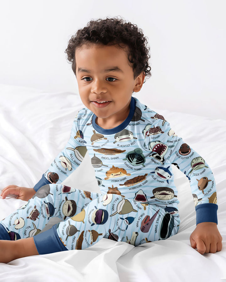 Template Bamboo Two Piece Long Sleeve Pyjamas Set