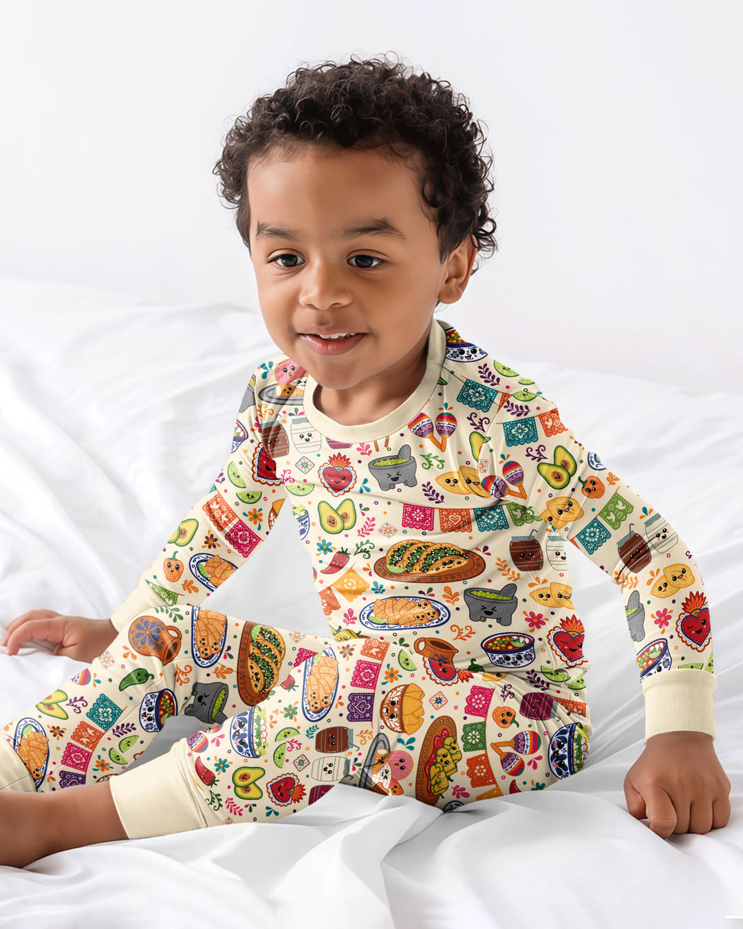 Template Bamboo Two Piece Long Sleeve Pyjamas Set