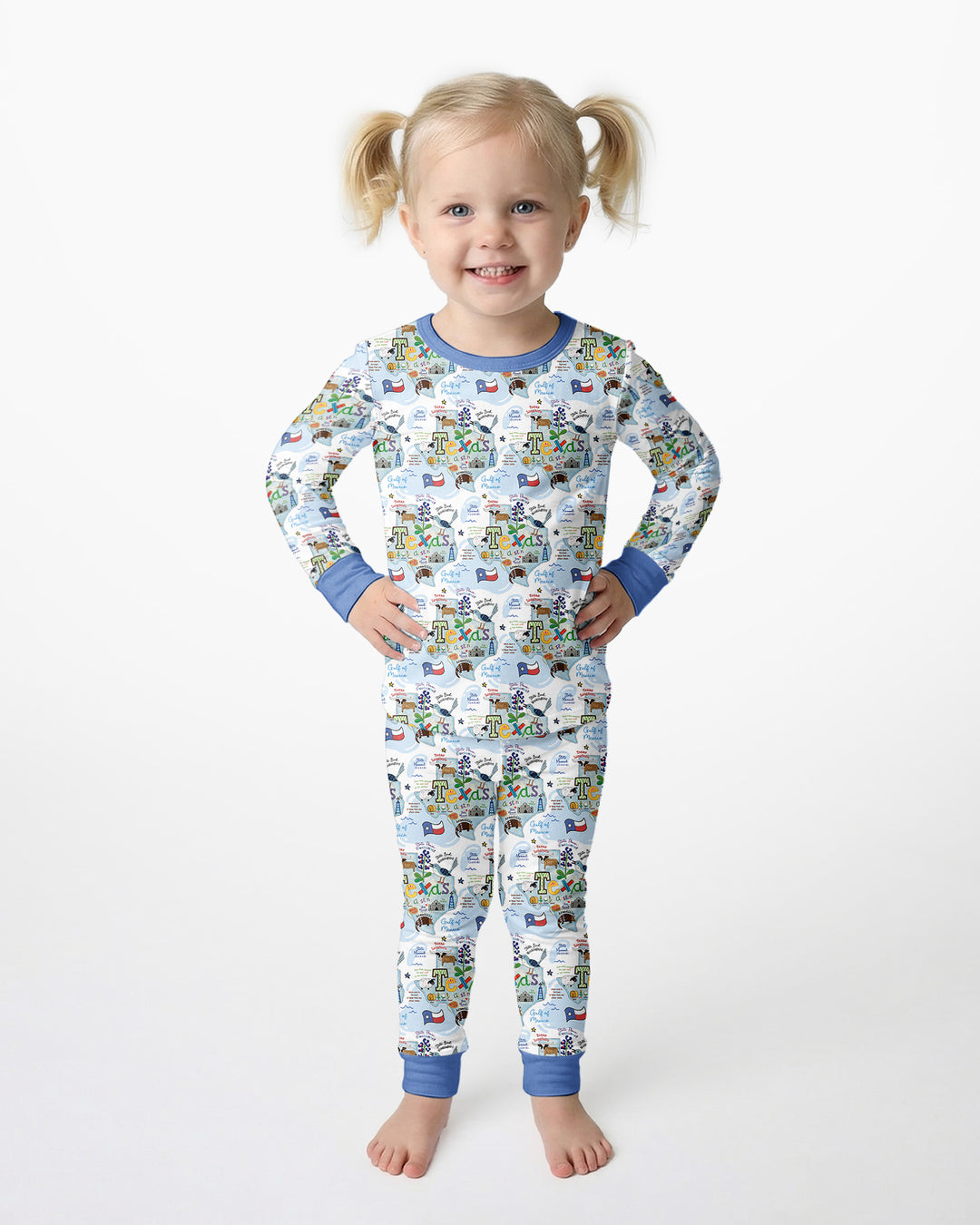Template Bamboo Two Piece Long Sleeve Pyjamas Set