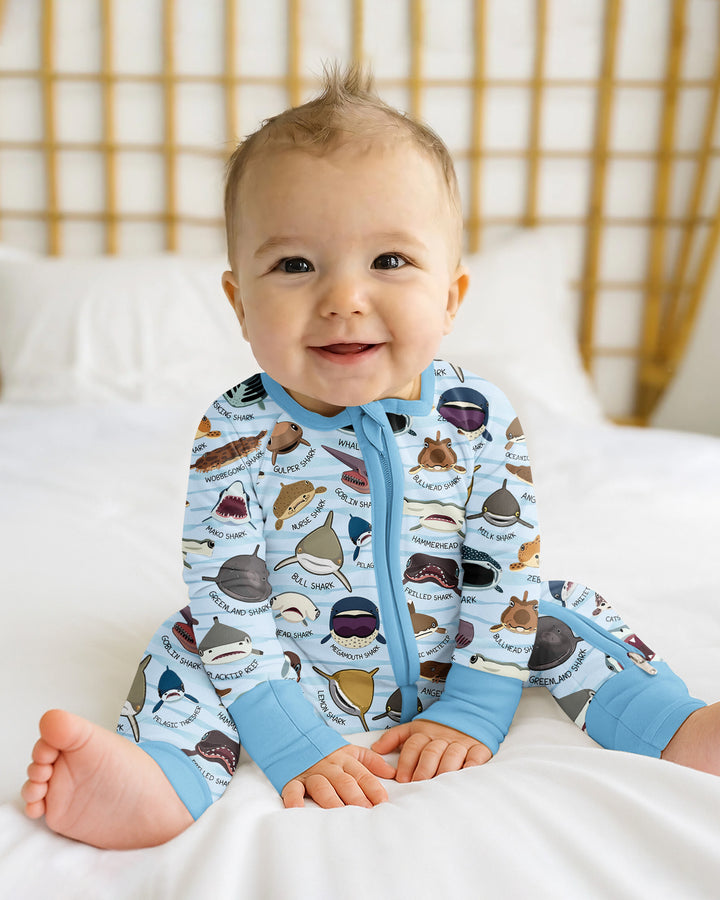 Shark Faces Bamboo Convertible Zippy