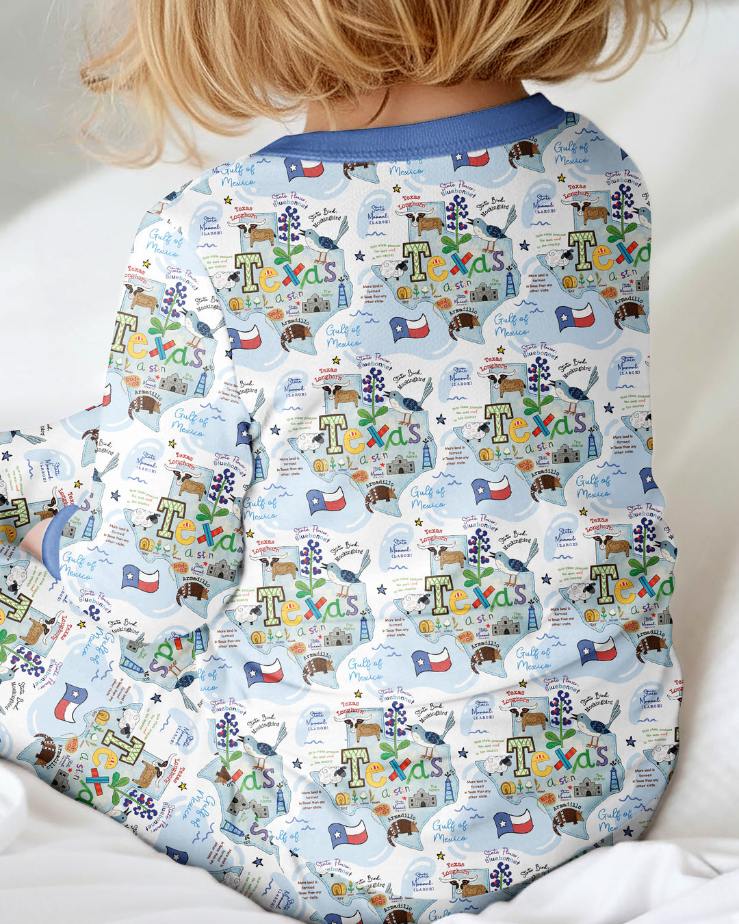 Texas Map Family Matching Bamboo Convertible Zippy