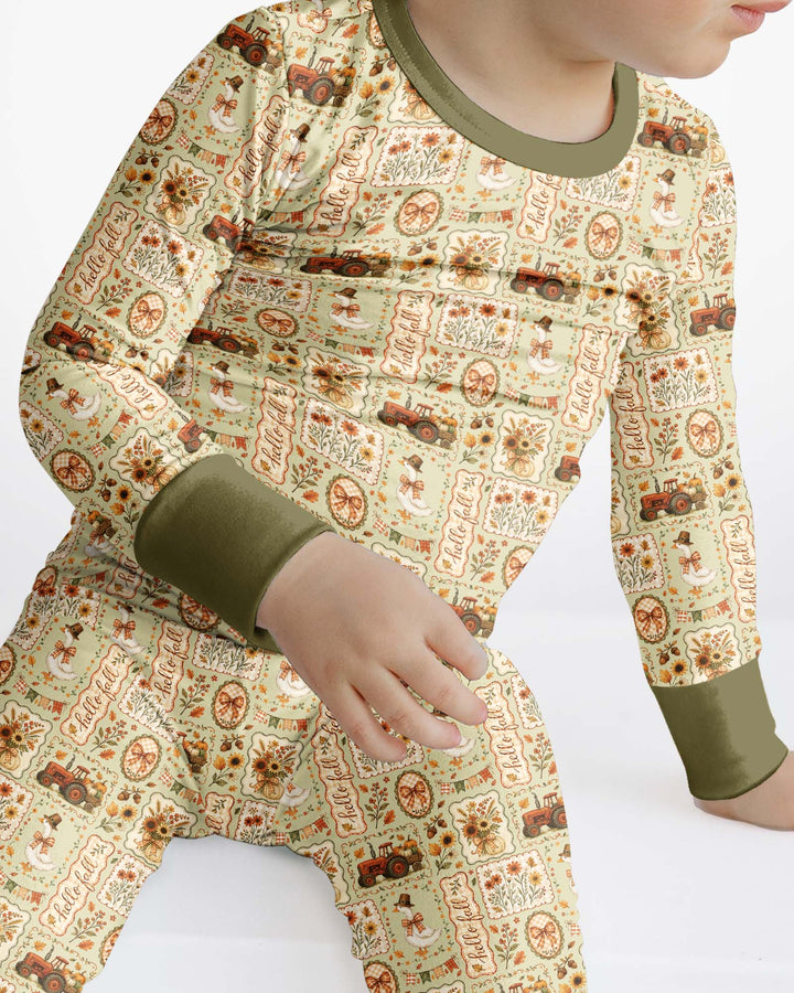 Template Bamboo Two Piece Long Sleeve Pyjamas Set