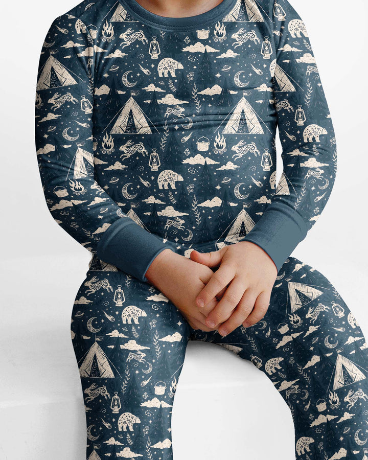 Template Bamboo Two Piece Long Sleeve Pyjamas Set