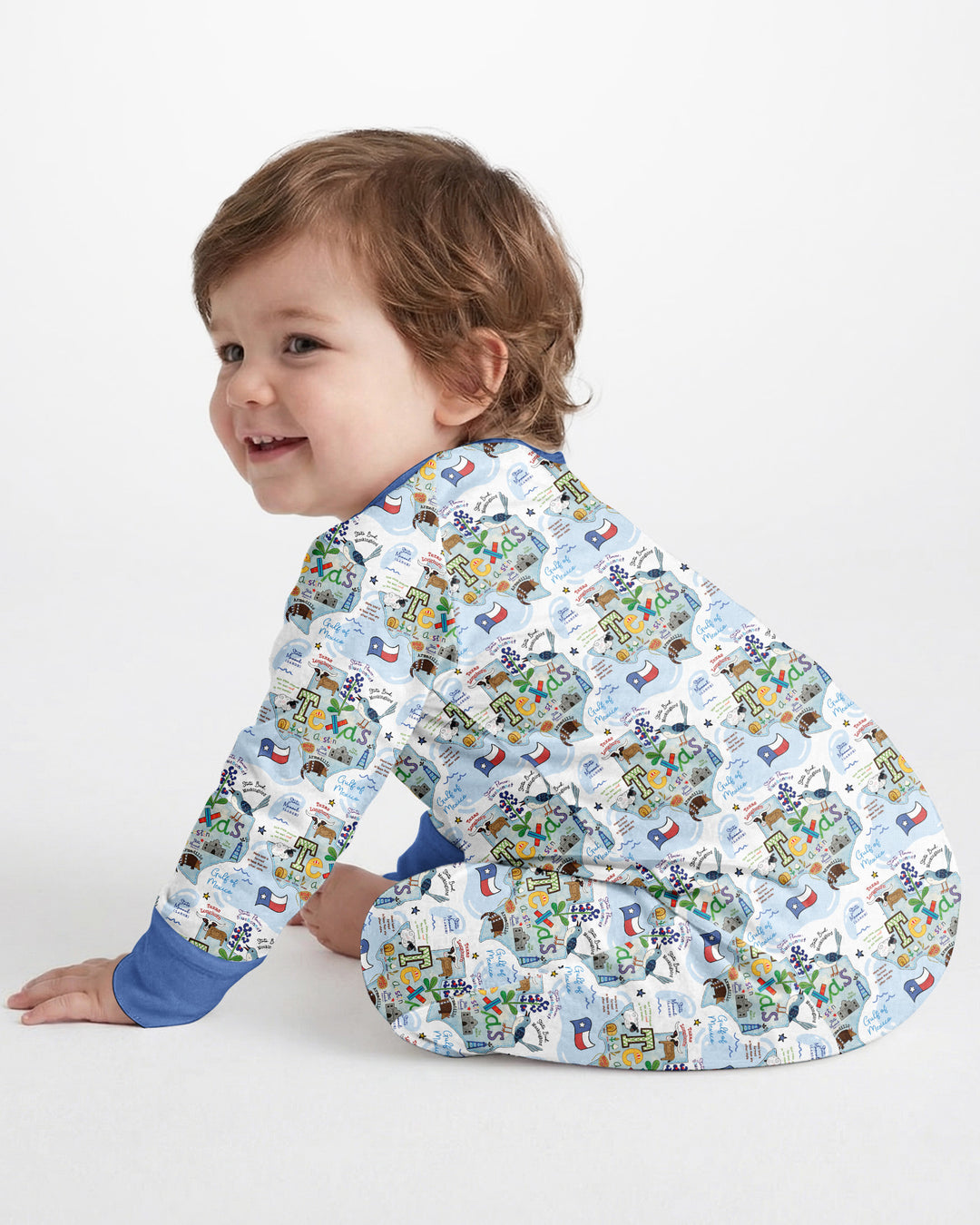 Texas Map Family Matching Bamboo Convertible Zippy