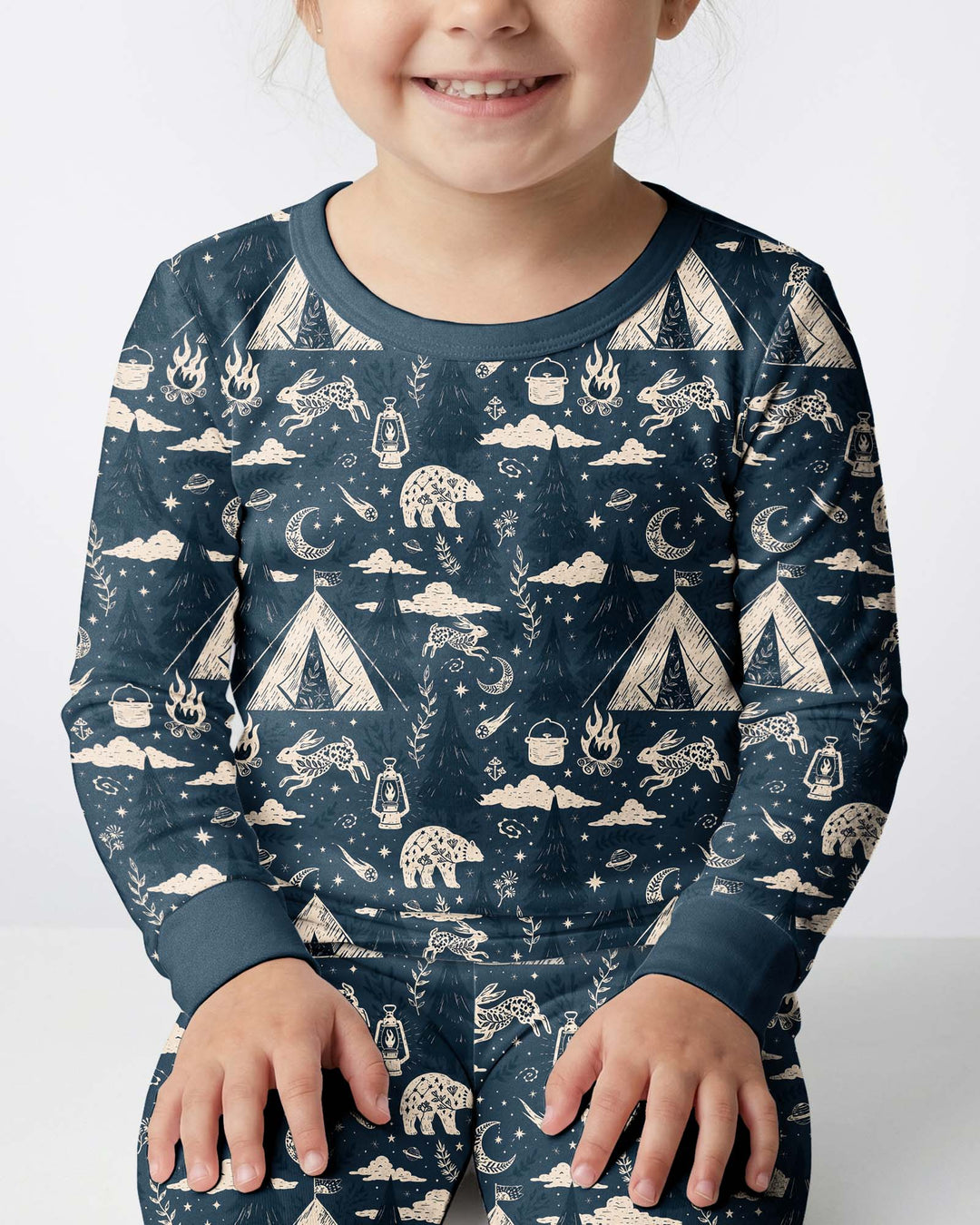 Template Bamboo Two Piece Long Sleeve Pyjamas Set