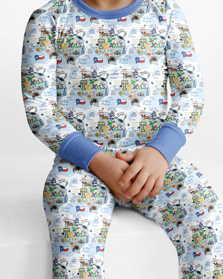 Template Bamboo Two Piece Long Sleeve Pyjamas Set