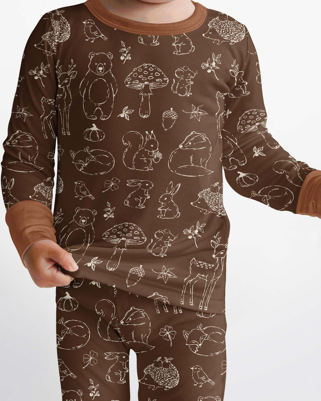 Template Bamboo Two Piece Long Sleeve Pyjamas Set