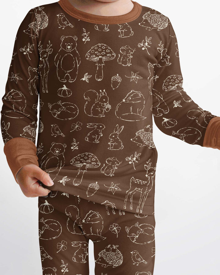 Template Bamboo Two Piece Long Sleeve Pyjamas Set